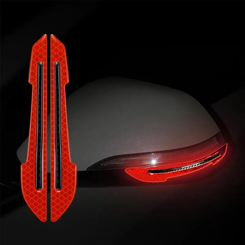 Car Wheel Hub Reflective Stripes Door Handle Safety Warning Sticker Car Rear Warning Tape Automobile Sticker Exterior Accessorie Econic Blanks