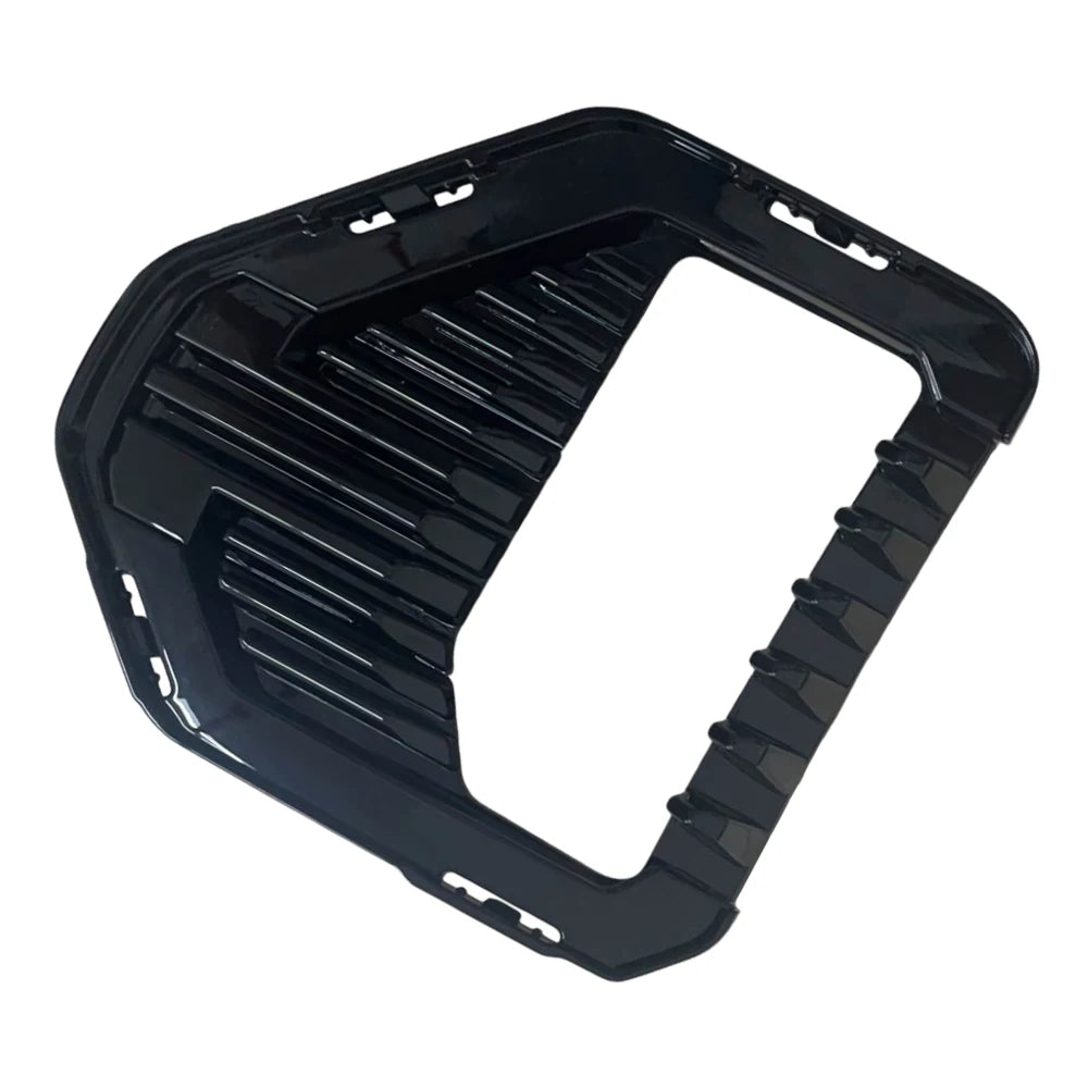 GMC Sierra 1500 fog light cover bezel grille in gloss black, front bumper, left or right side, for 2019-2022 models.