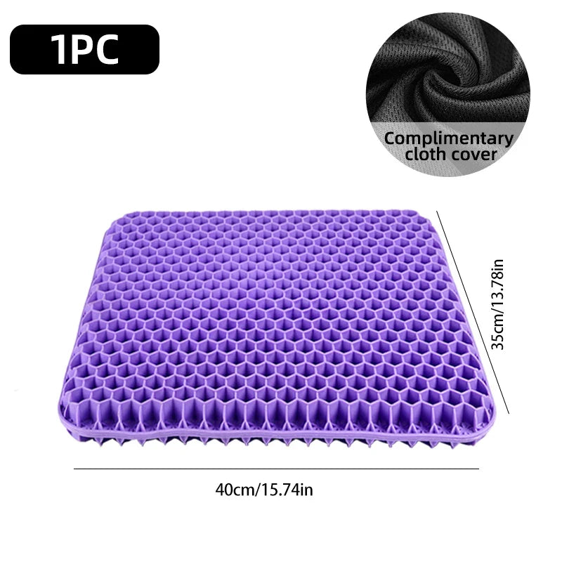 Gel Seat Cushion Honeycomb Breathable Cooling Coccyx Pillow for Tailbone Pain Relief for Office, Car & Wheelchair FanzyMarket