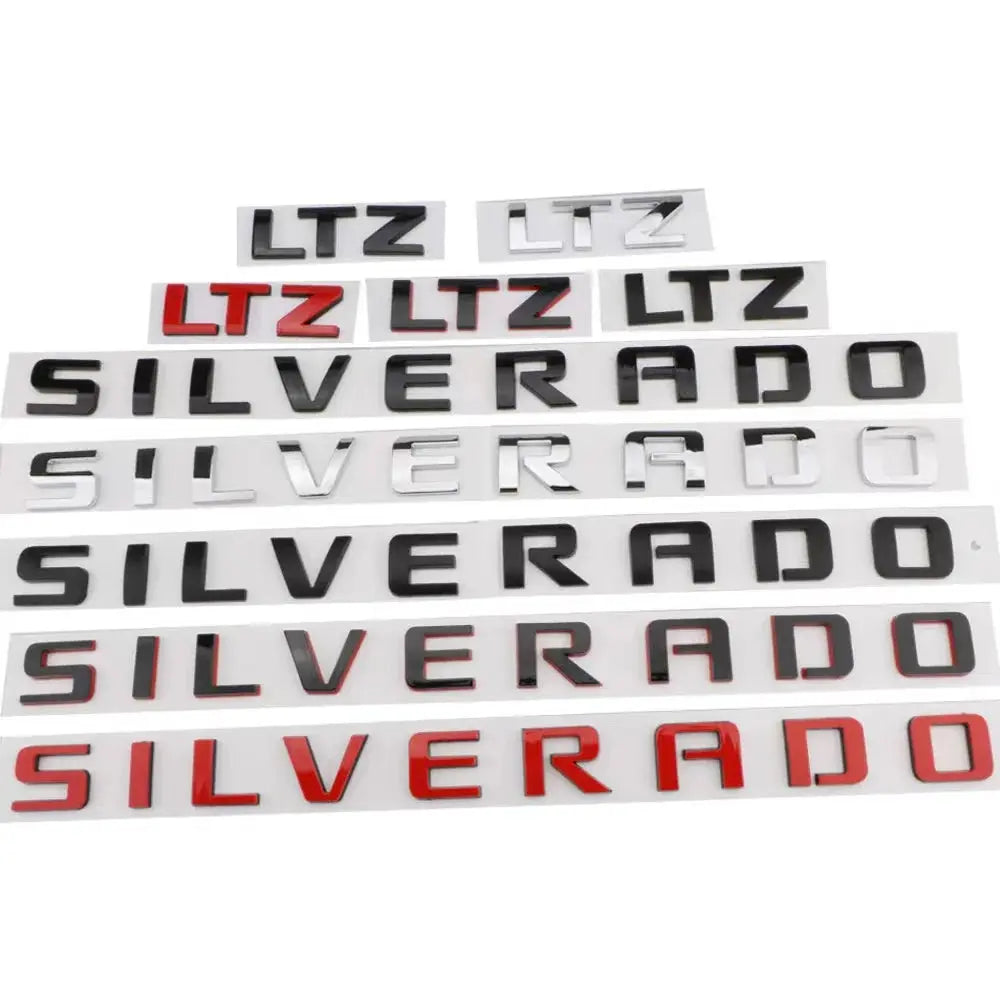 ABS Letters Emblem SILVERADO LTZ Applicable to Chevrolet Car Styling Fender Truck Badge Nameplate Logo Sticker Gm Service Guy