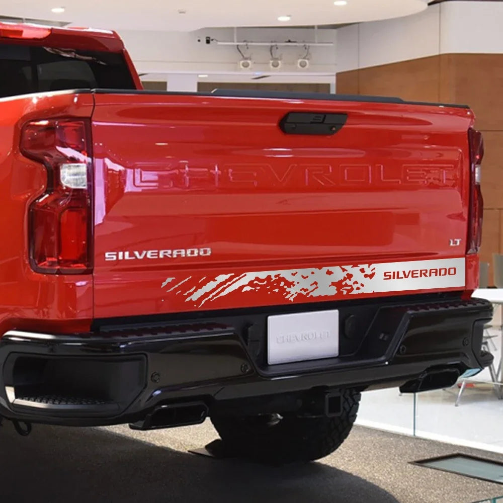 Splash style Chevrolet Silverado 1500, 2500HD, Z71 vehicle decal sticker for back door and tailgate, by Quality Prints USA.