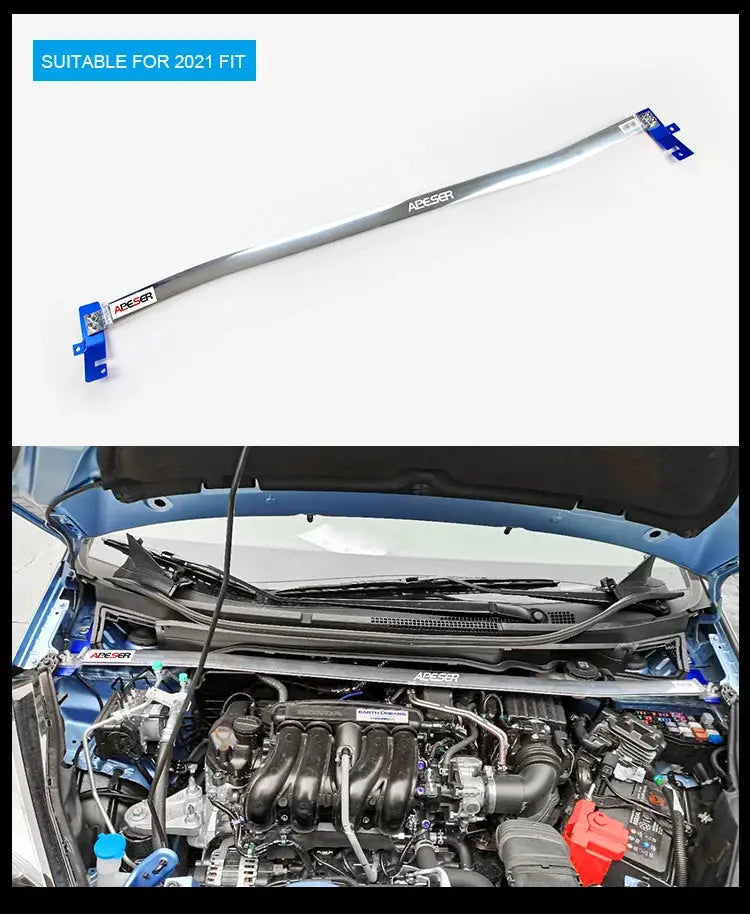 Front Strut Bar for Honda Fit 2004-2023 Racing Car Engine Front Upper Tower Strut Bar Brace Modification Parts STB Anti-Roll Bar Gm Service Guy
