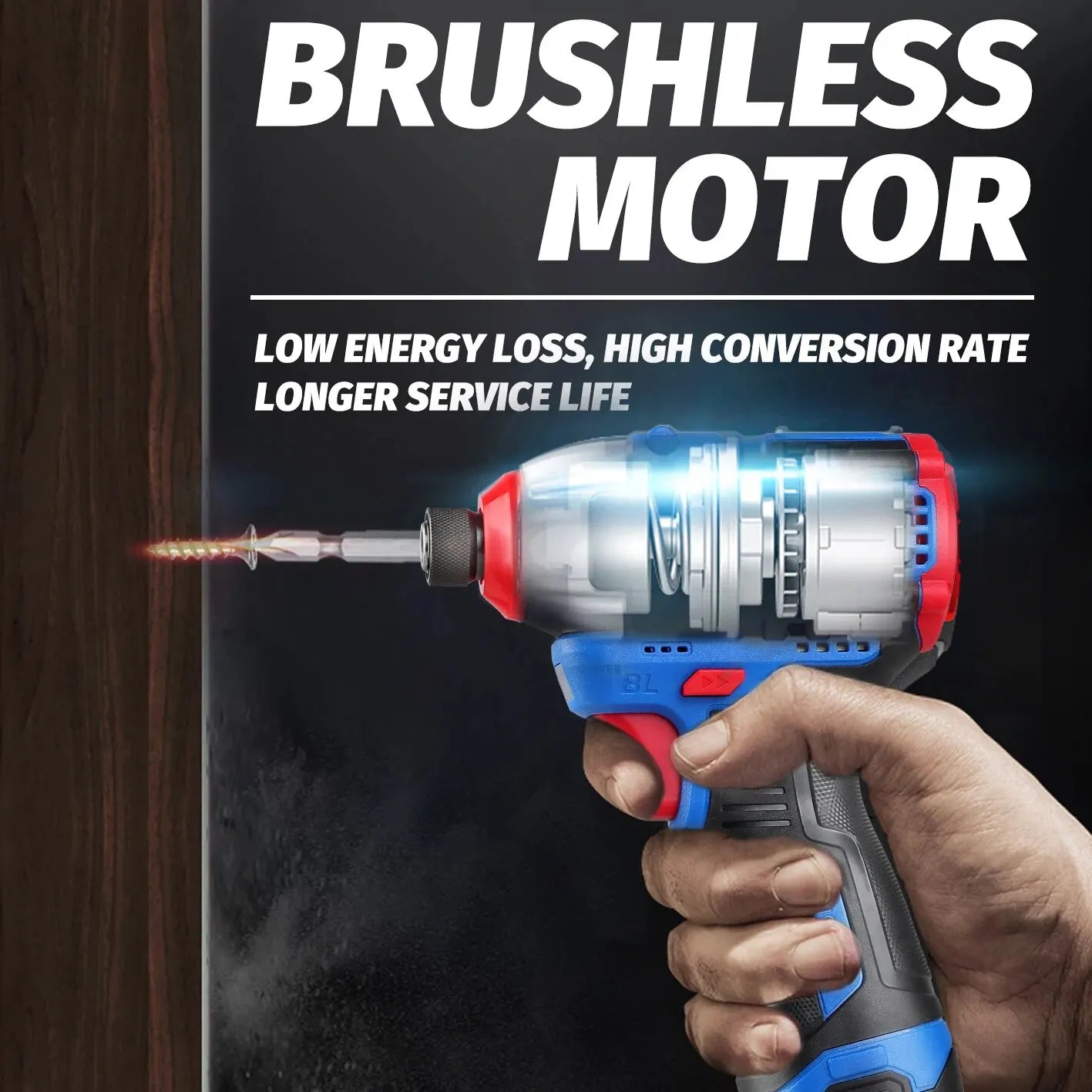 Brushless 16.8V Cordless Electric Screwdriver, 160 Nm Torque Impact Drill, Multi-Function FanzyMarket