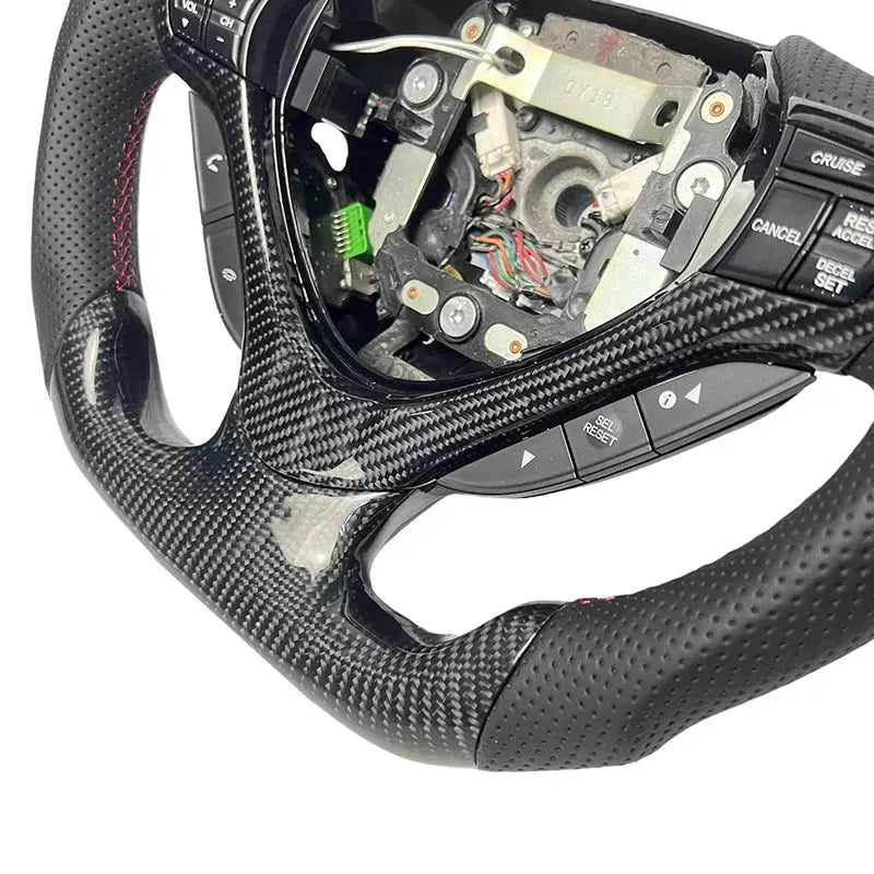 LED Genuine leather carbon fiber steering wheel suitable for Honda Accord CU2 SPIRIOR 2008-2017 series Gm Service Guy