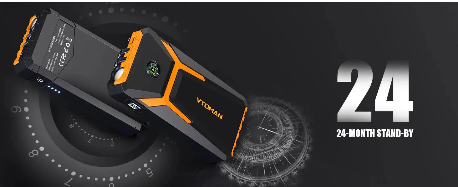 VTOMAN V6 Pro Car Jump Starter Power Bank 2000A Car Battery Charger Auto Emergency Booster Starting Device Jump Starter Gm Service Guy