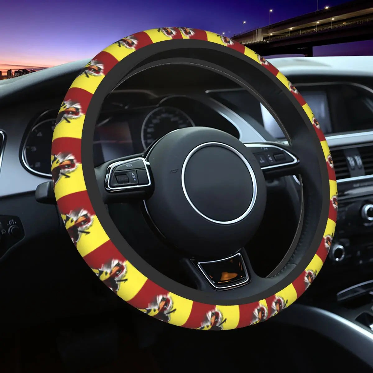 Kawaii Manga Steering Wheel Cover Soft Universal Fit 37-38 cm (14.5-15 in) Car Protector FanzyMarket