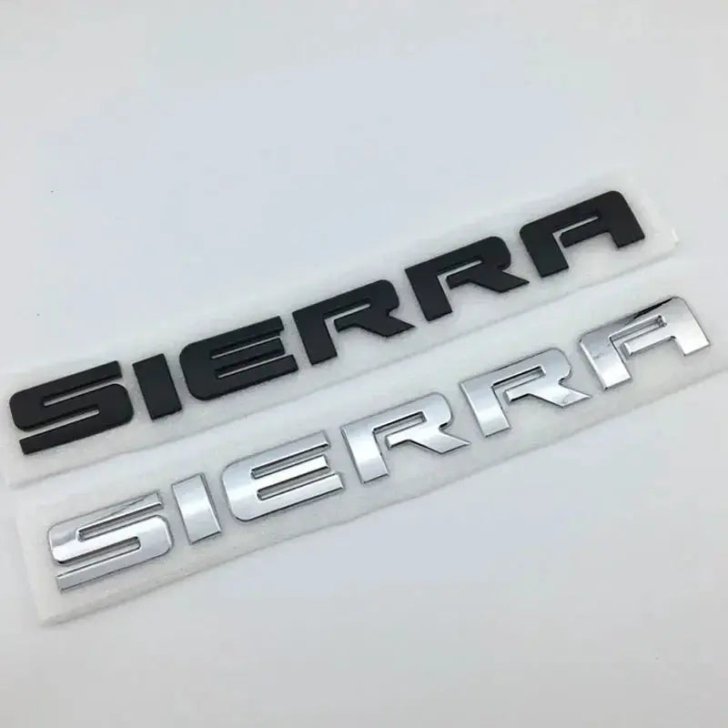 SIERRA new old letter logo car stickers for GMC sierra original rear boot label trunk modified Accessories decoration decals Gm Service Guy