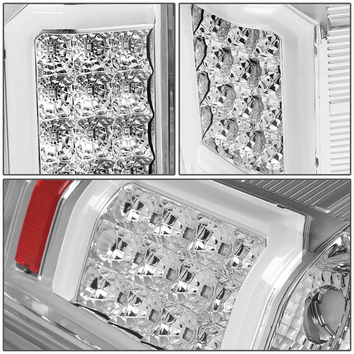 K2 Industries LED tail lights for 2007-2014 Chevrolet Silverado and GMC Sierra in TRON style with 3D design