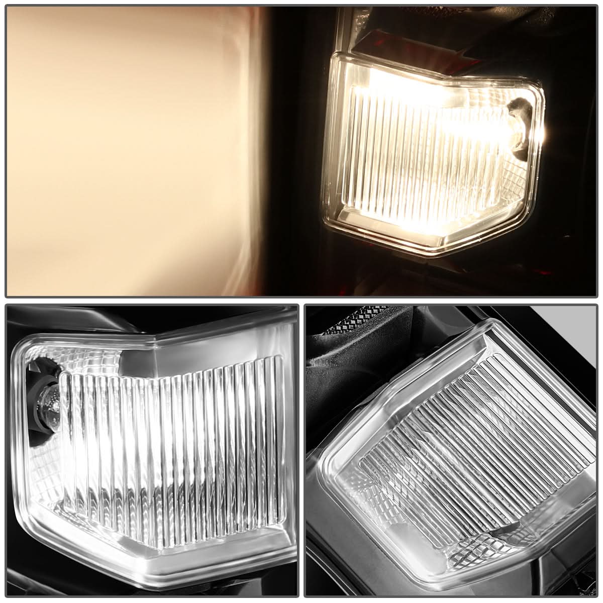 Black smoke LED tail lights for Chevrolet Silverado 1500 (2019-2024) by K2 Industries, showing the sleek tail light design.