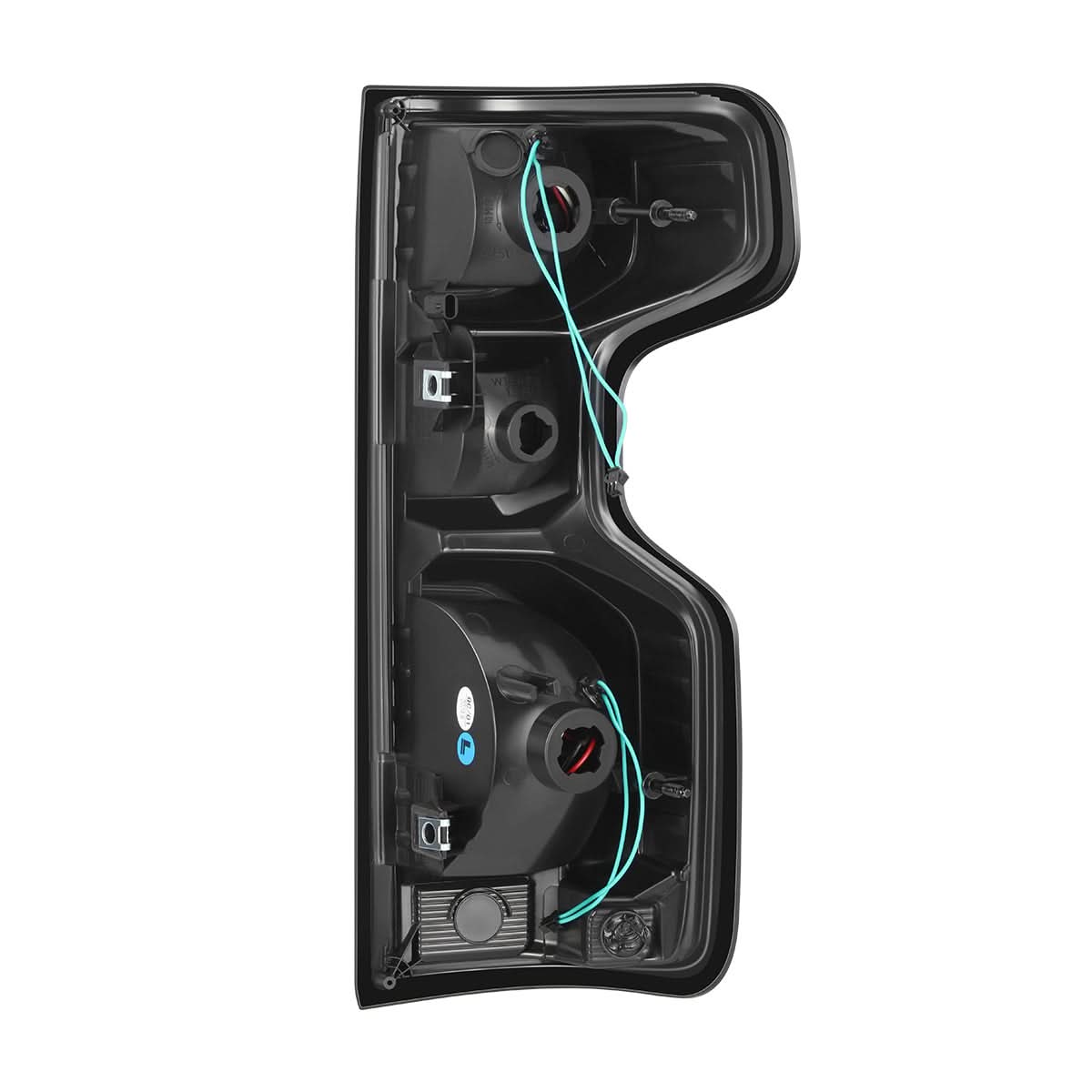 Chevrolet Silverado 1500 LED tail lights with clear lens by K2 Industries, showcasing the sleek, modern design for model years 2019-2024.