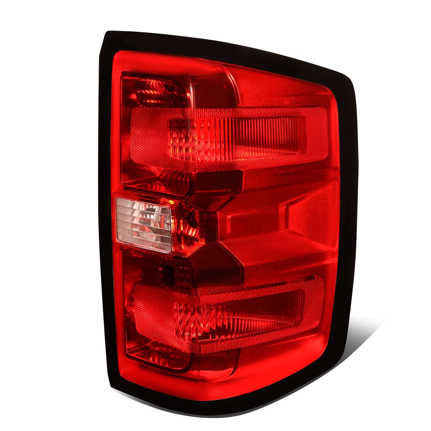 2014-2019 Chevrolet Silverado right side LED tail light by K2 Industries, red lens with clear sections for brake and turn signals.
