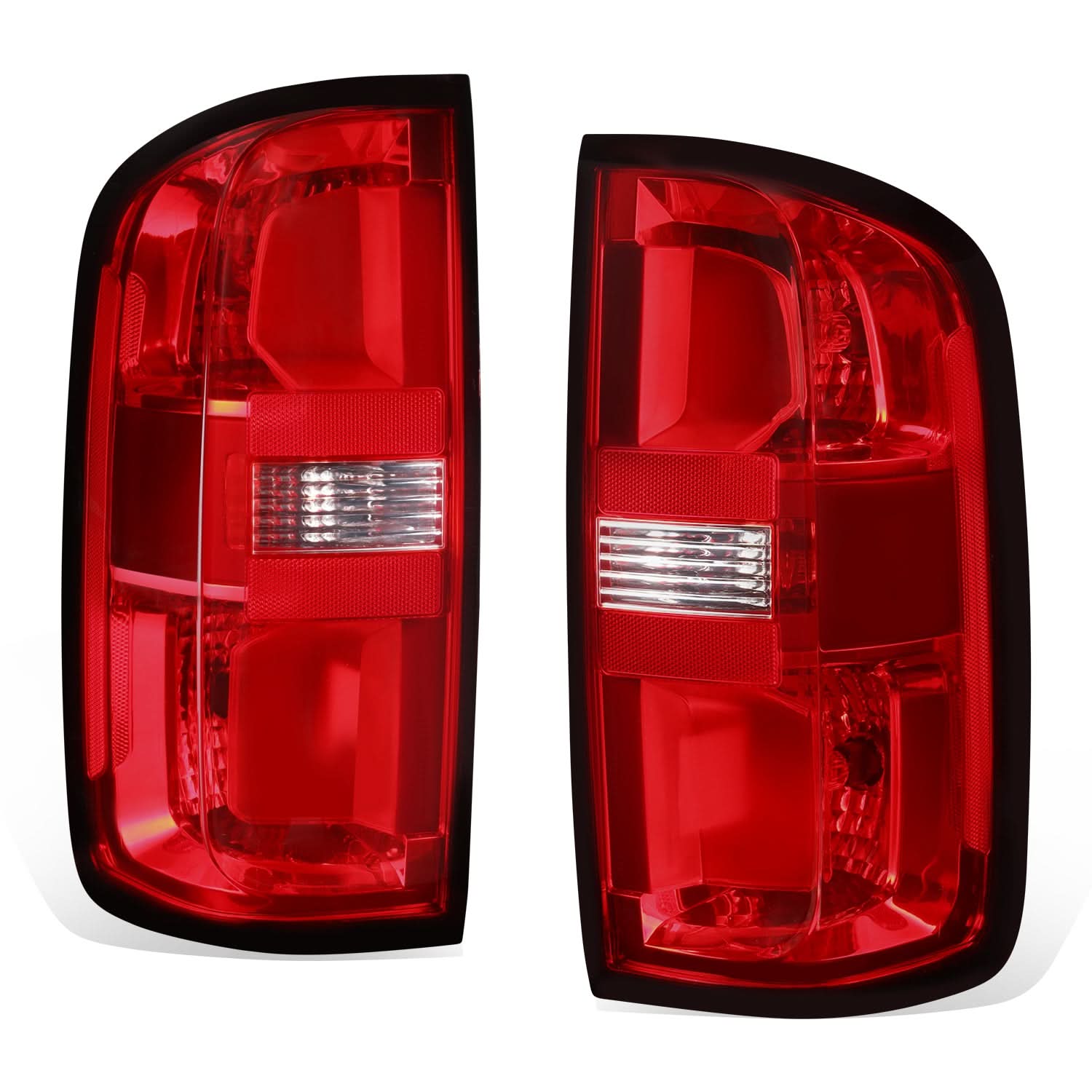 Red clear factory OE style tail light for 2015-2022 Chevrolet Colorado by K2 Industries, showing the LED lens and mounting brackets.