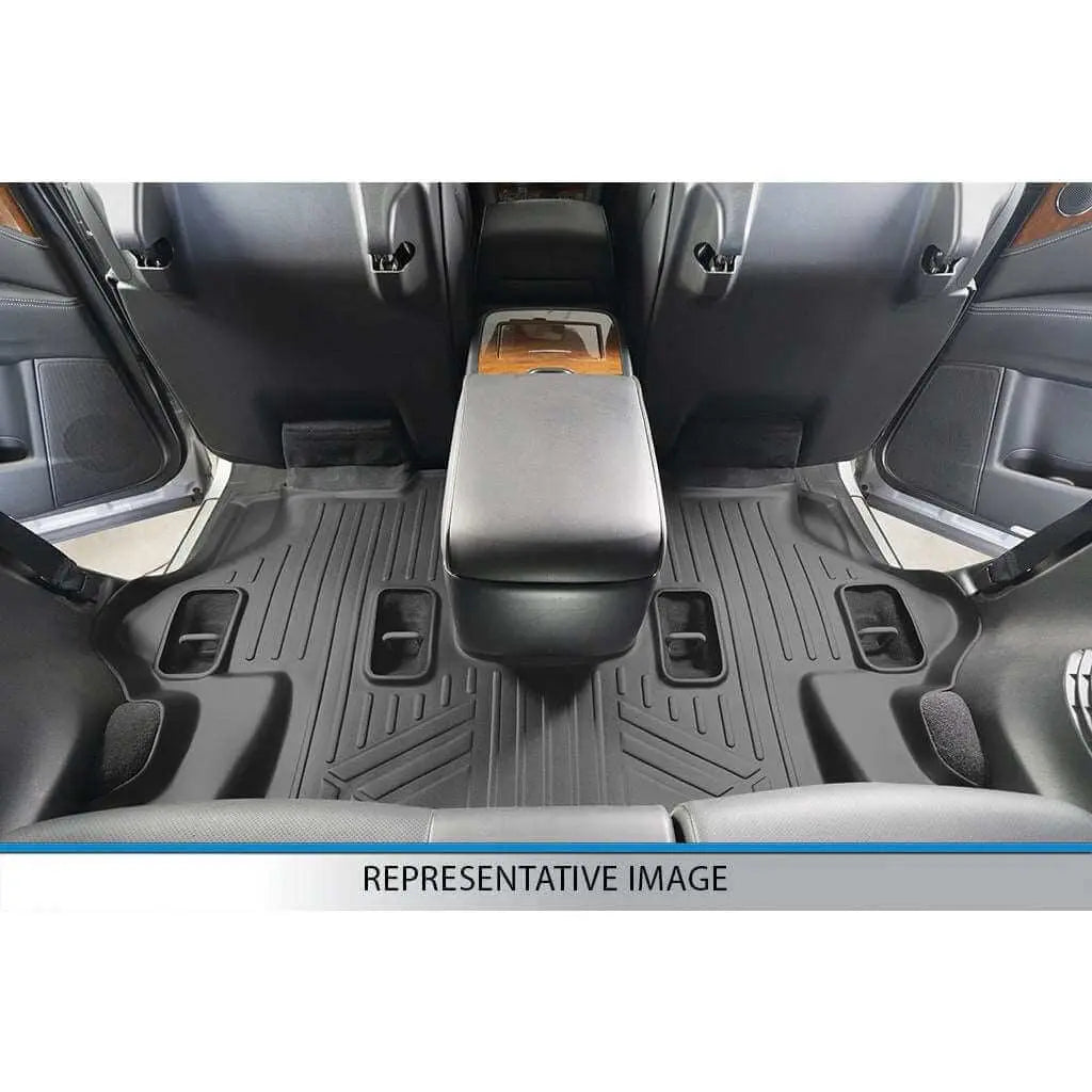 Smart Trim™ Custom Fit Floor Liners For 13-16 Durango with 1st Row Dual Floor Hooks & 2nd Row Bucket Seats Smartliner USA