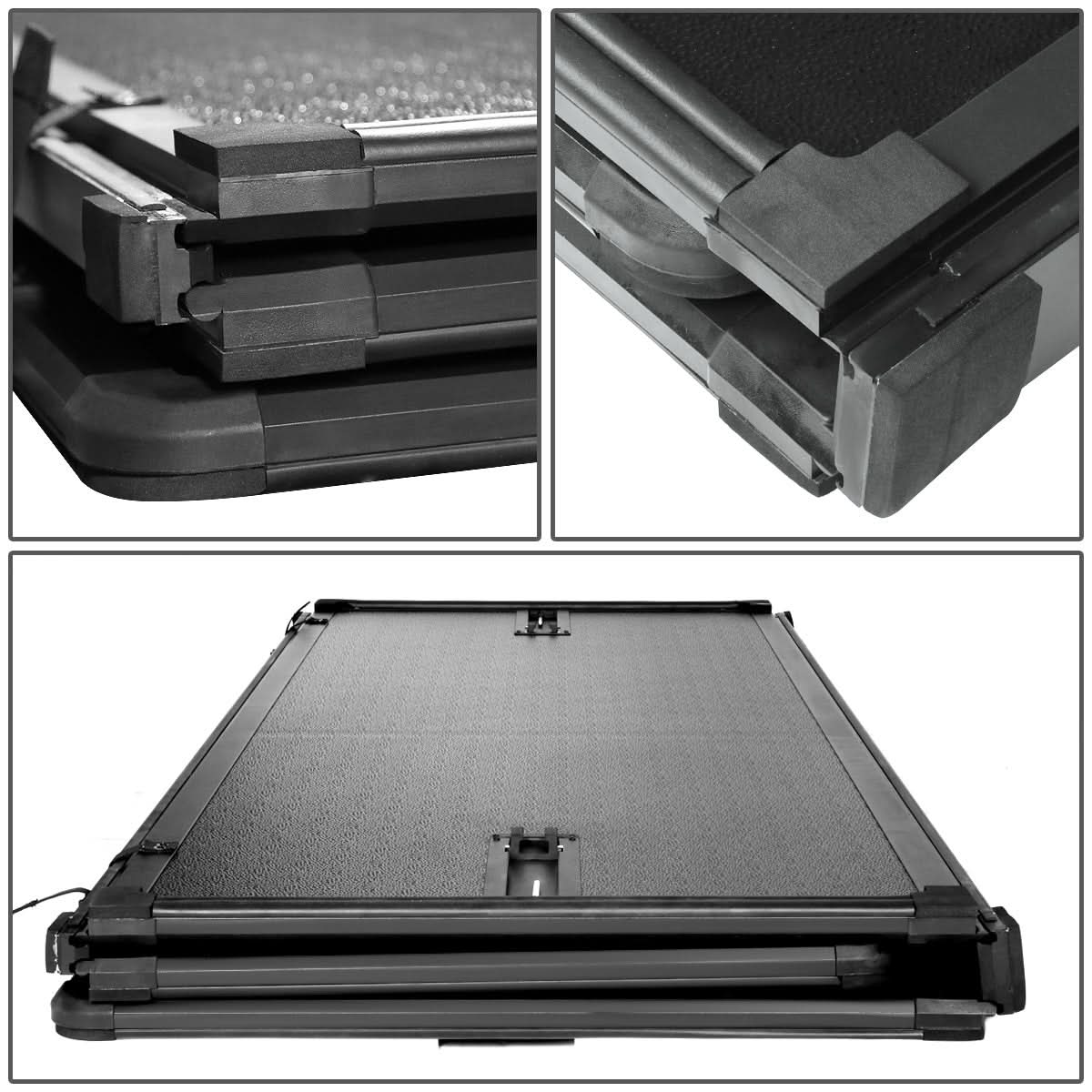 K2 Industries hard tri-fold tonneau cover for 2014-2019 Chevrolet Silverado and GMC Sierra trucks, 6.5-foot bed.