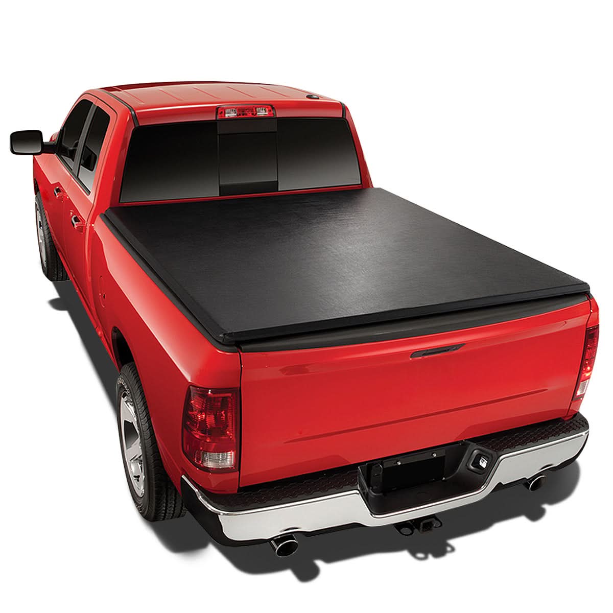 K2 Industries roll-up tonneau cover for 2014-2019 Chevrolet Silverado and GMC Sierra, 6.5ft bed, shown on truck bed.