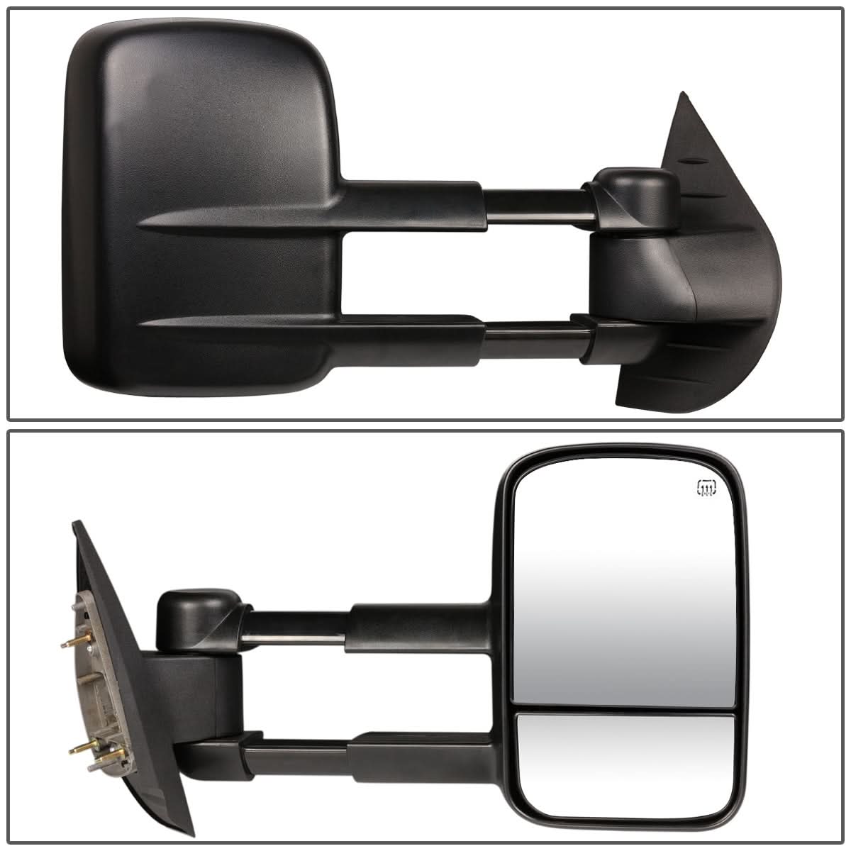 Right Chevrolet Silverado heated towing mirror by K2 Industries, showcasing the powered mirror with towing and heating features.