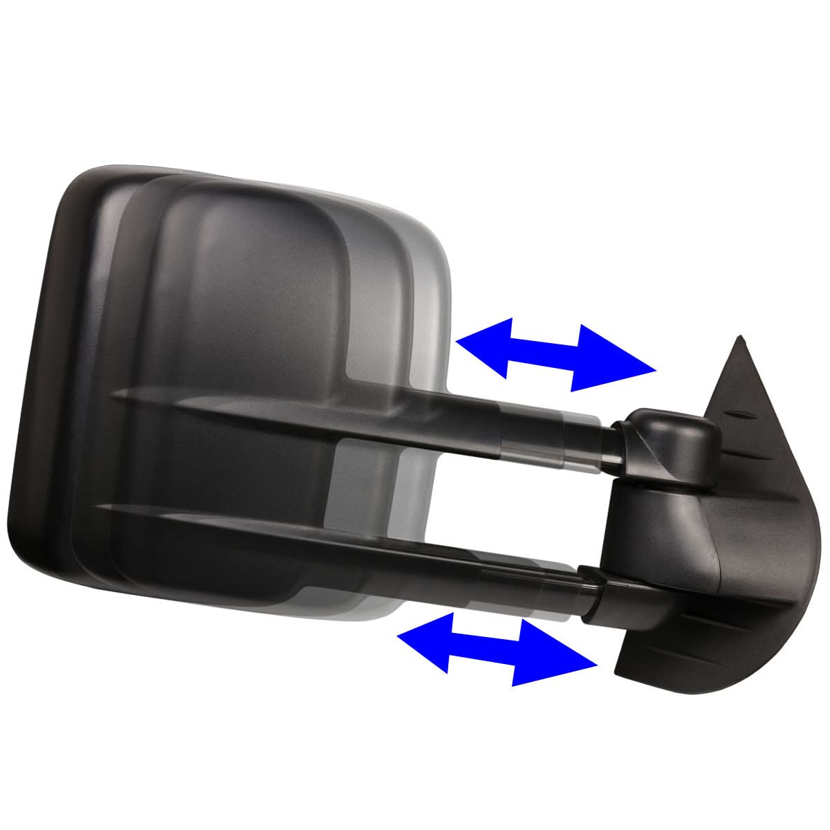 Right side powered heated towing mirror for Chevrolet Silverado 2007-2013 by K2 Industries, designed for improved visibility.