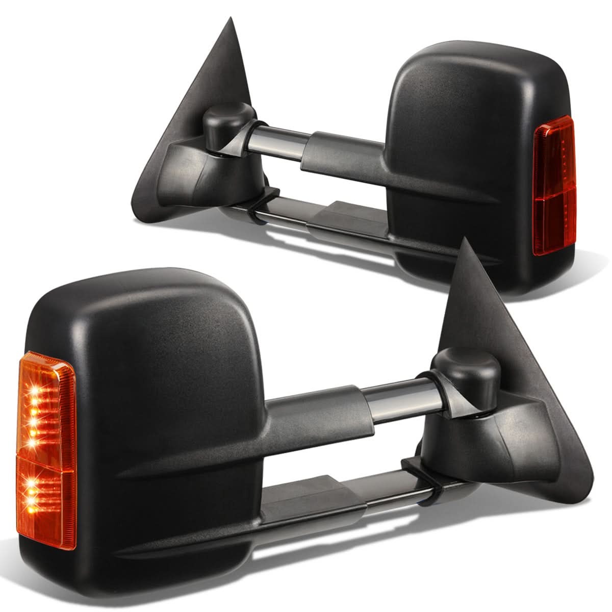 K2 Industries heated towing mirrors for 2014-2020 Chevrolet Silverado and GMC Sierra, with power and towing features.