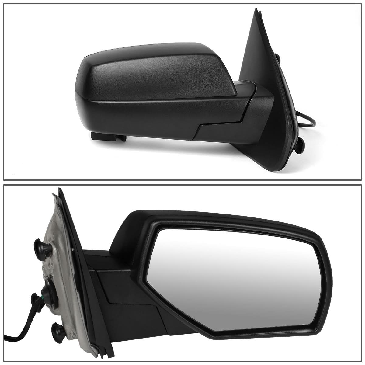 Chevrolet Silverado and GMC Sierra 2014-2018 right towing mirror by K2 Industries, powered and heated with adjustable features.