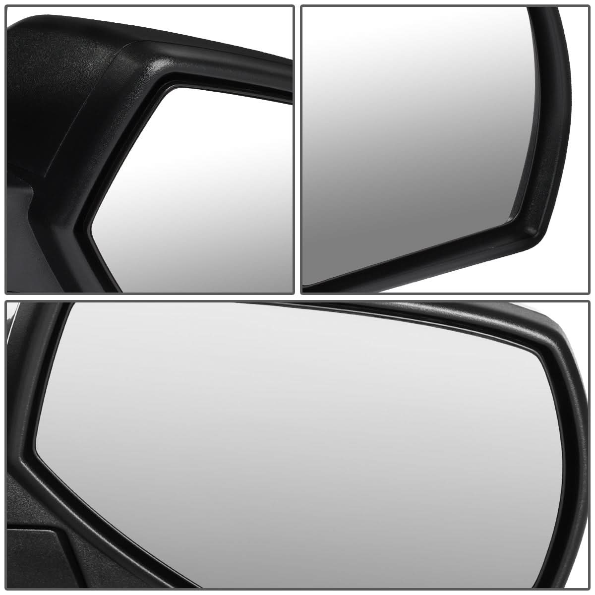 2014-2018 Chevrolet Silverado and GMC Sierra right towing mirror by K2 Industries, powered, heated, with reflective glass and mounting hardware.