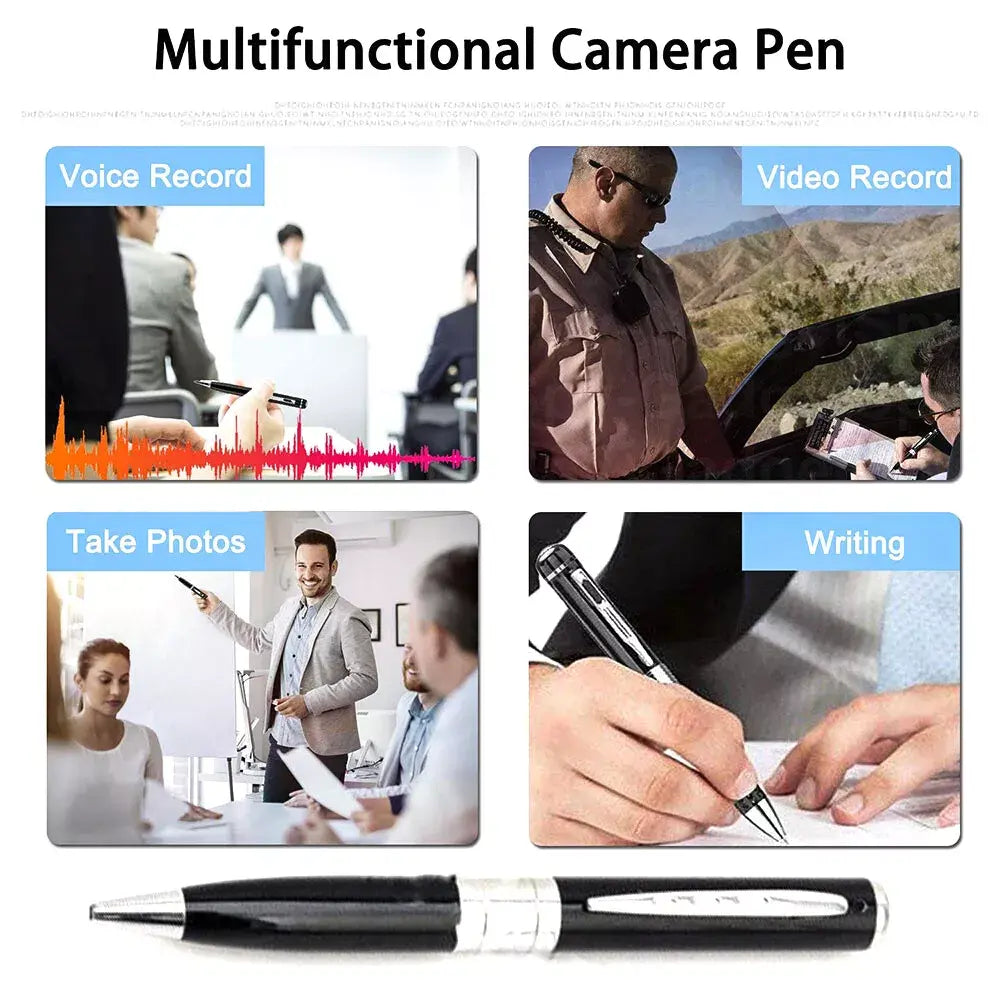 Mini pen camera by Gm Service Guy, 1080P HD hidden audio and video recorder, compact pocket surveillance device.