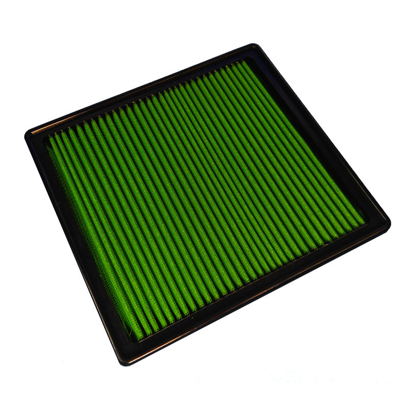 Green Speedzone Performance Chevy Colorado 2.8L L4 drop-in air filter, panel style for improved engine airflow.
