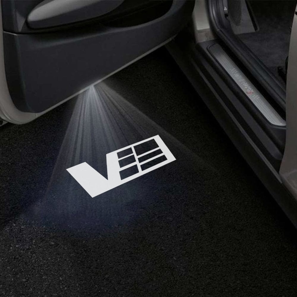 Custom Puddle Lights Cadillac XT5 2nd Gen Premium Door Puddle Lights Various Designs 2025-2026, top view
