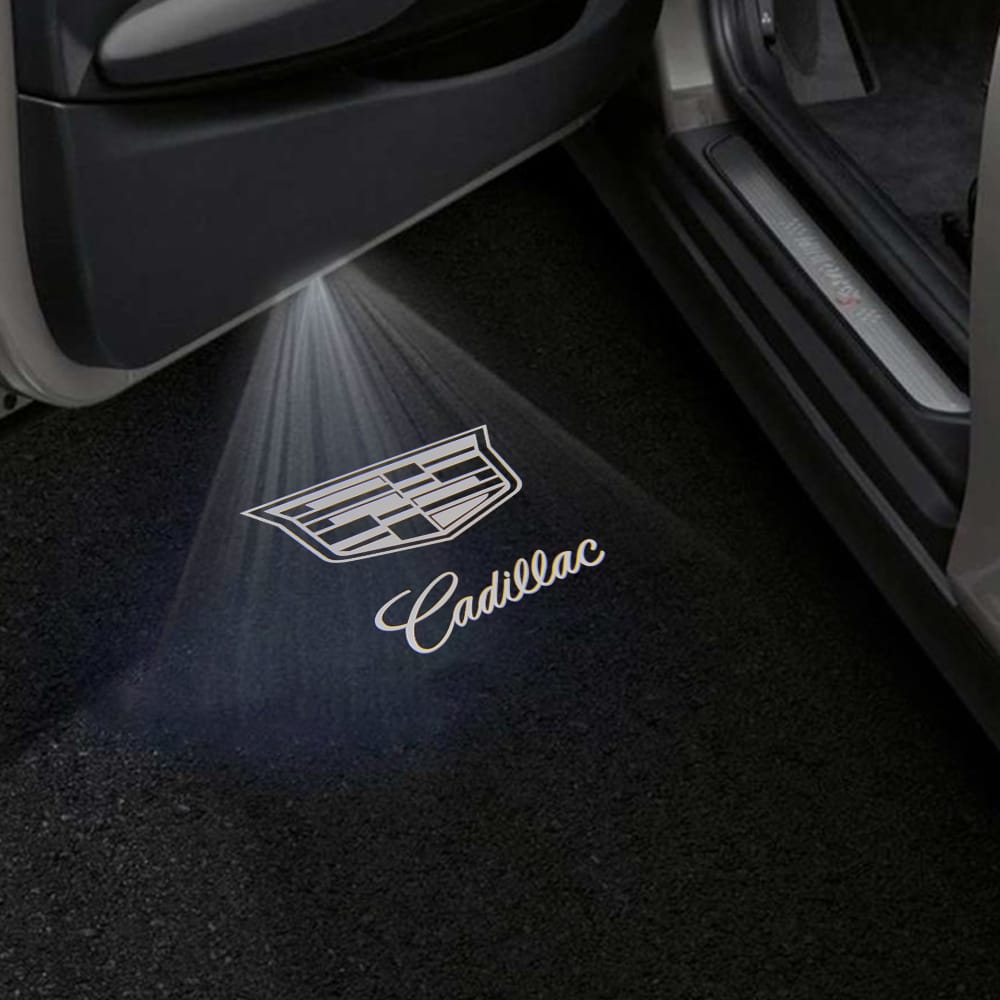 Custom Puddle Lights Cadillac Optiq Premium Door Puddle Lights Various Designs 2023-2026, close-up detail