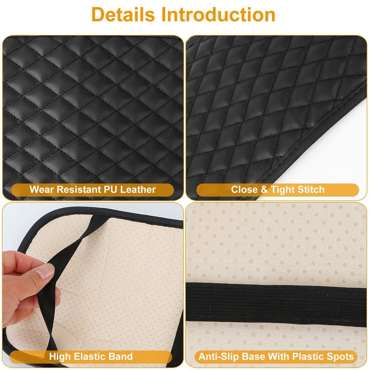 DailySale Car Armrest Pad Cover PU Leather Fit for SUV Truck Car, additional view