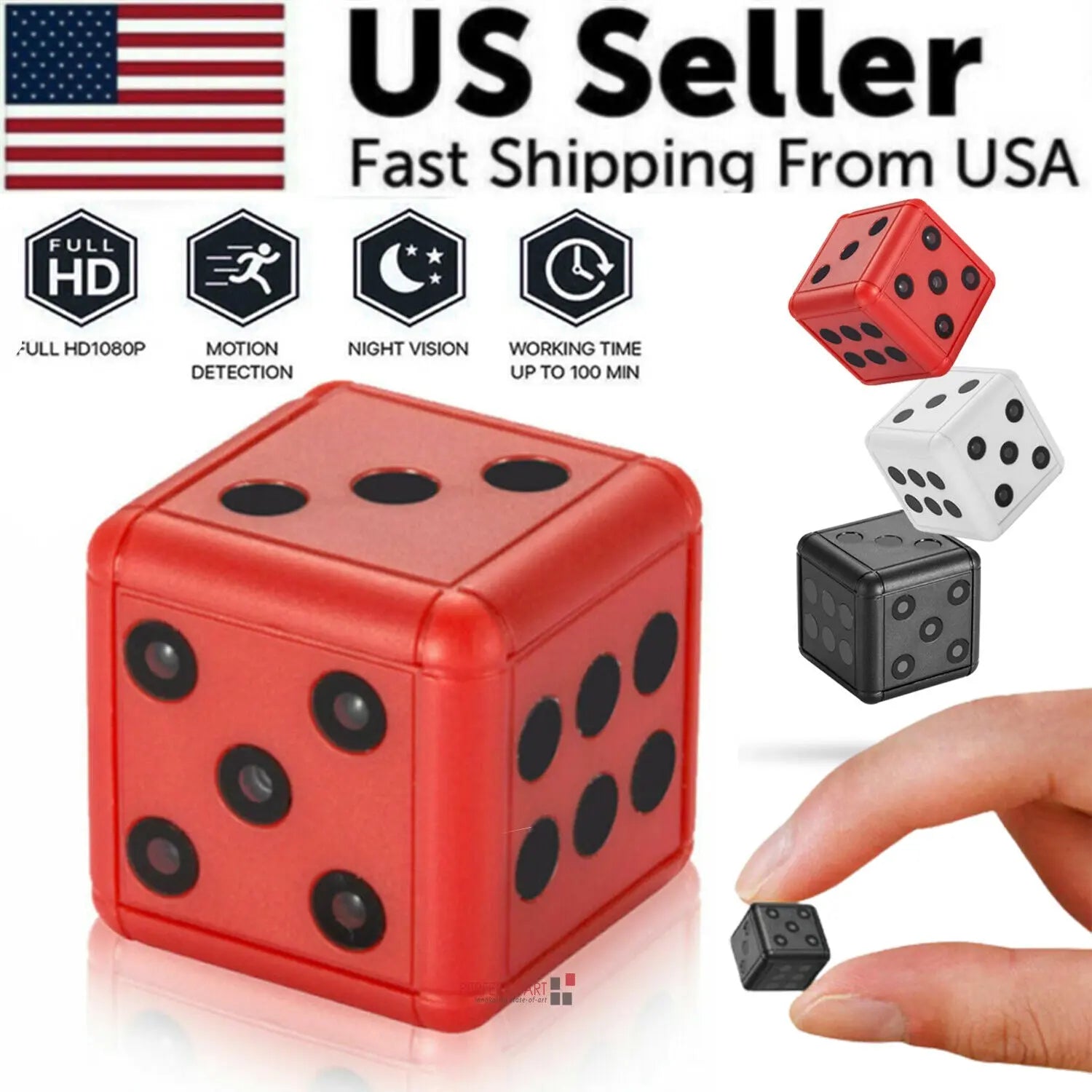 Mini Dice Camera Home Security Night Vision HD 1080P Motion Detection Nanny Cam Gm Service Guy