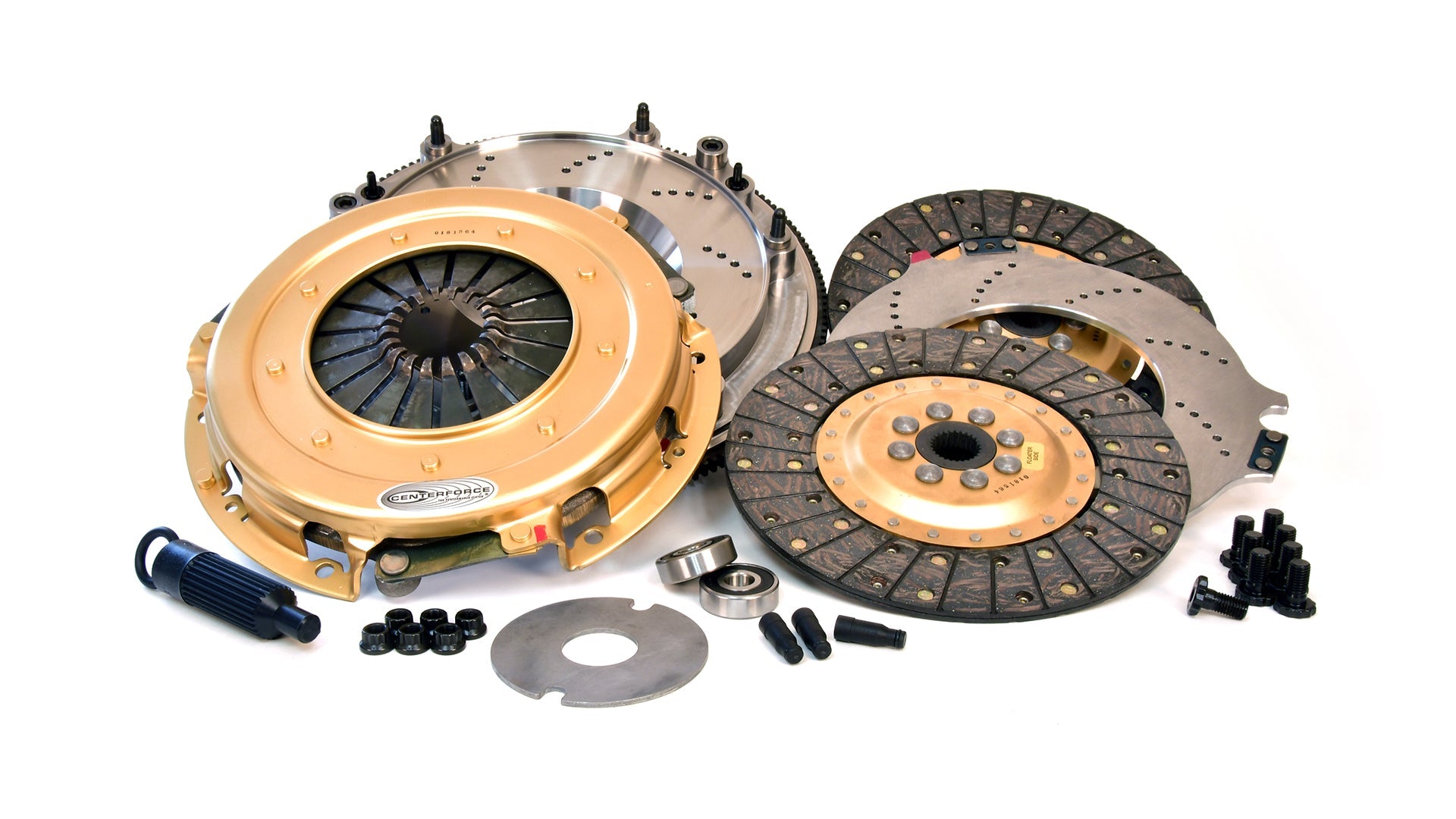 Centerforce SST 10.4 Multi=Disc Clutch And Flywheel Kit 52.65 Lbs 168 Tooth Gear 8 Bolt Crank 925 Ft/lbs Capacity 26-Spline Fits Cadillac/Chevrolet CTS And Camaro V 6.2L Montgomery Parts