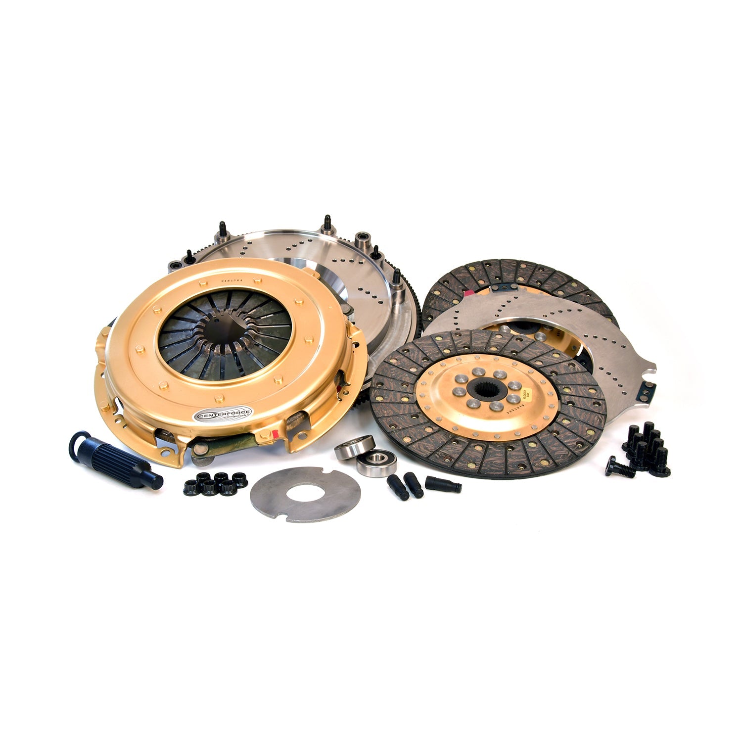 Centerforce SST 10.4 Multi=Disc Clutch And Flywheel Kit 52.65 Lbs 168 Tooth Gear 8 Bolt Crank 925 Ft/lbs Capacity 26-Spline Fits Cadillac/Chevrolet CTS And Camaro V 6.2L Montgomery Parts