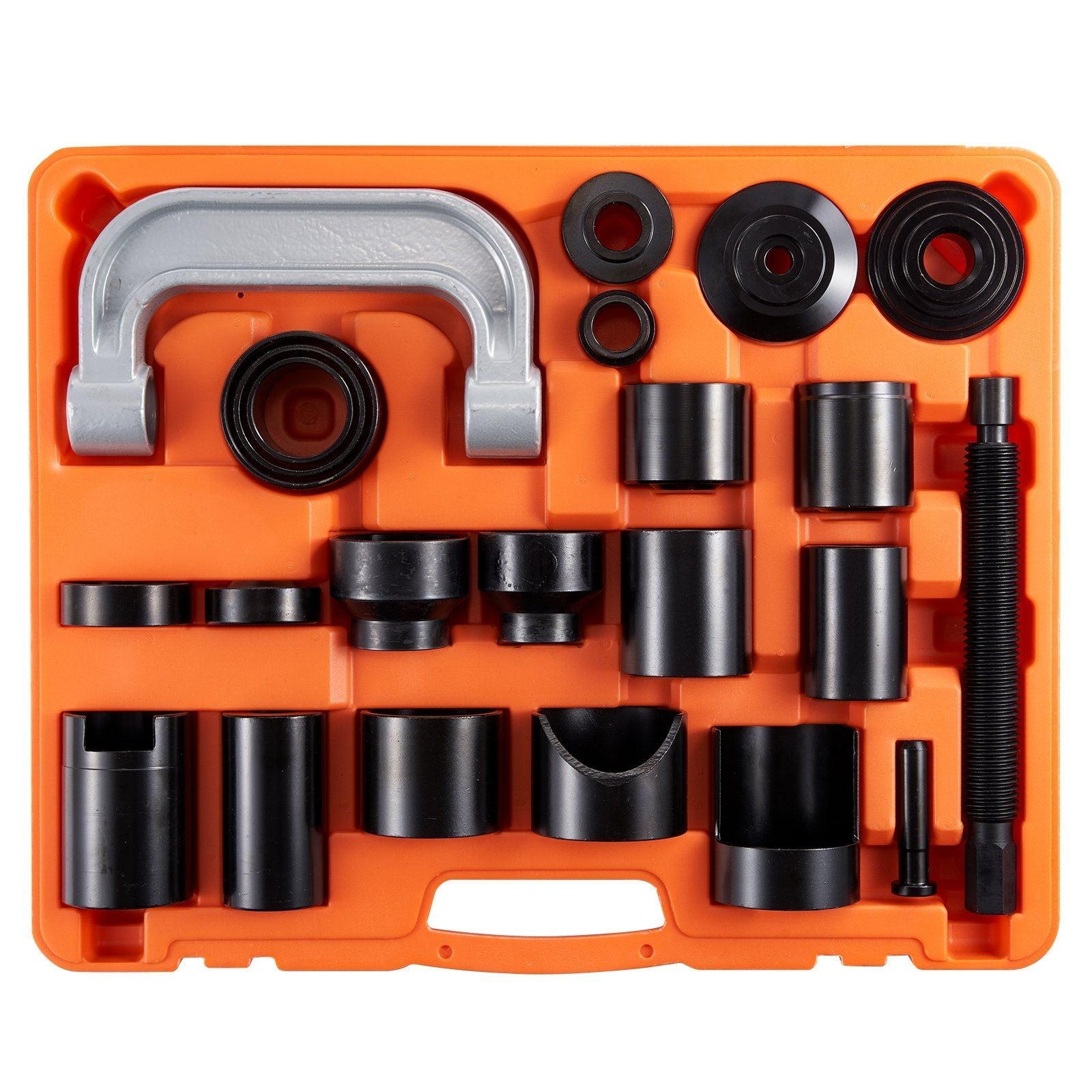 VYSN 23-piece automotive ball joint press kit with C-press tools for vehicle repair, including various tools and components.