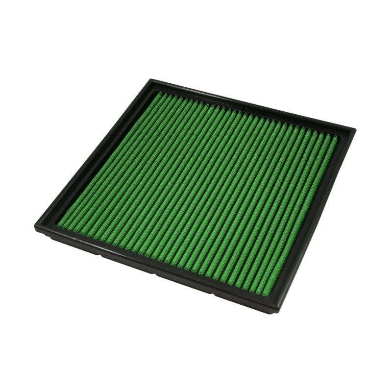 Green Speedzone Performance Chevy Cruze 1.4L air filter panel drop-in filter for improved engine airflow.