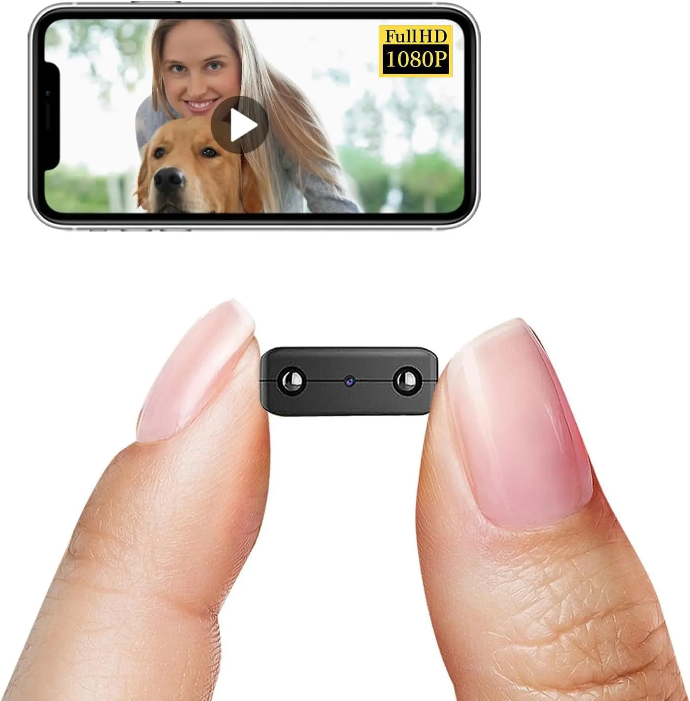 Smallest Wireless Wifi CameraHD1080P Security Camera For Home SecurityBaby Monitor IP Camera with Night VisionMotion DetectionCloud Storage for Security with iOS Android APP for Indoor/Outdoor Gm Service Guy