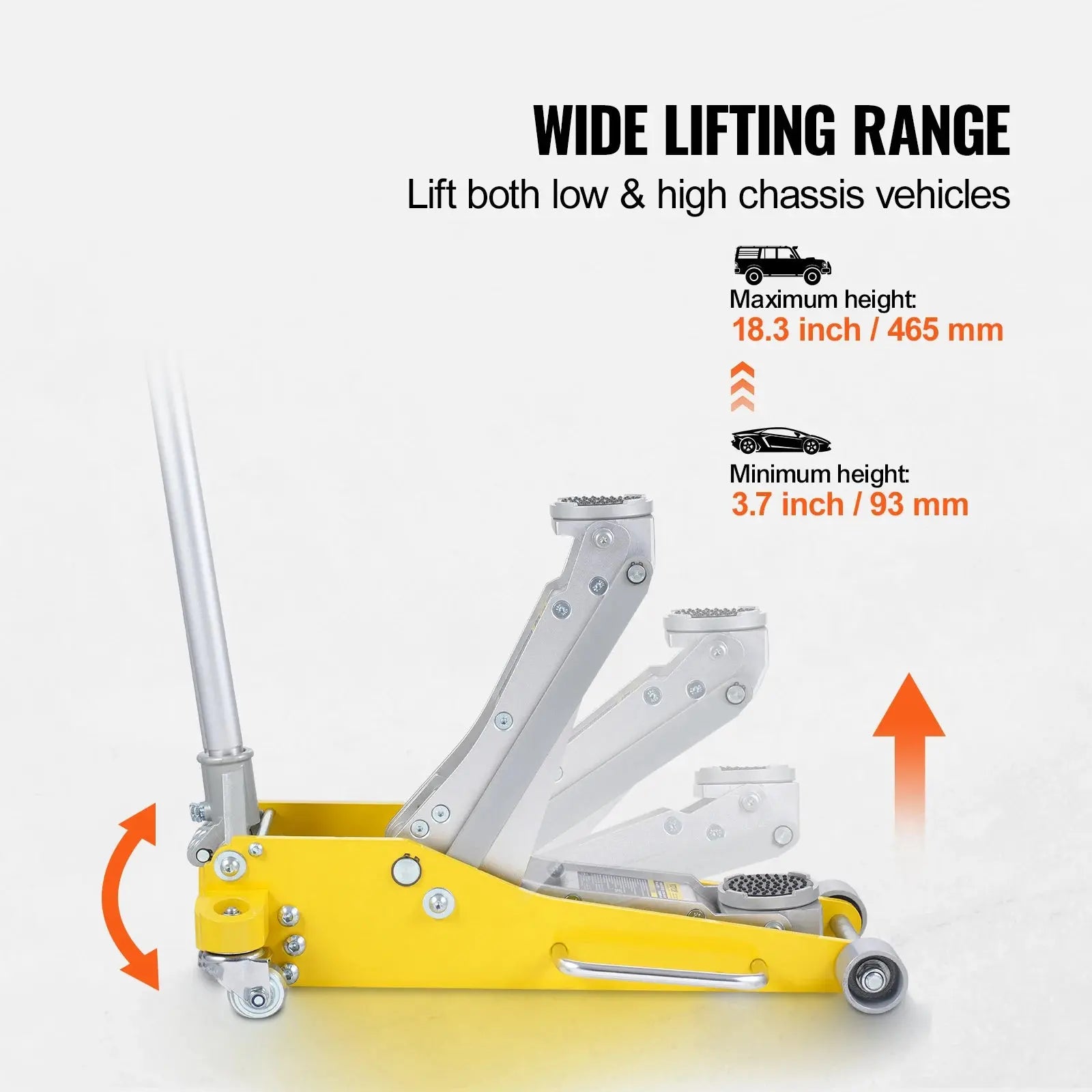 SucceBuy 3T/2T Floor Jack Aluminum Hydraulic Racing Jack Hydraulic Car Jack with Dual Piston Quick Lift Pump for Auto Repaire Gm Service Guy