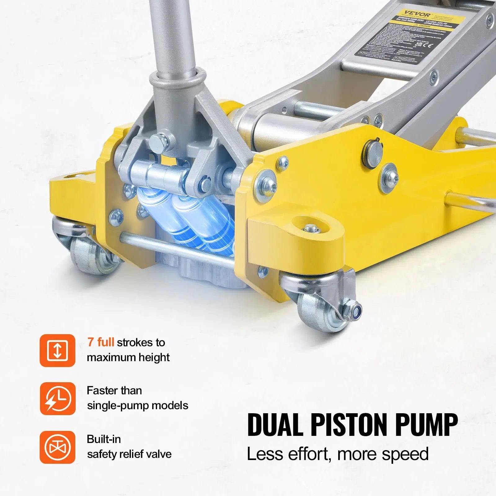 SucceBuy 3T/2T Floor Jack Aluminum Hydraulic Racing Jack Hydraulic Car Jack with Dual Piston Quick Lift Pump for Auto Repaire Gm Service Guy