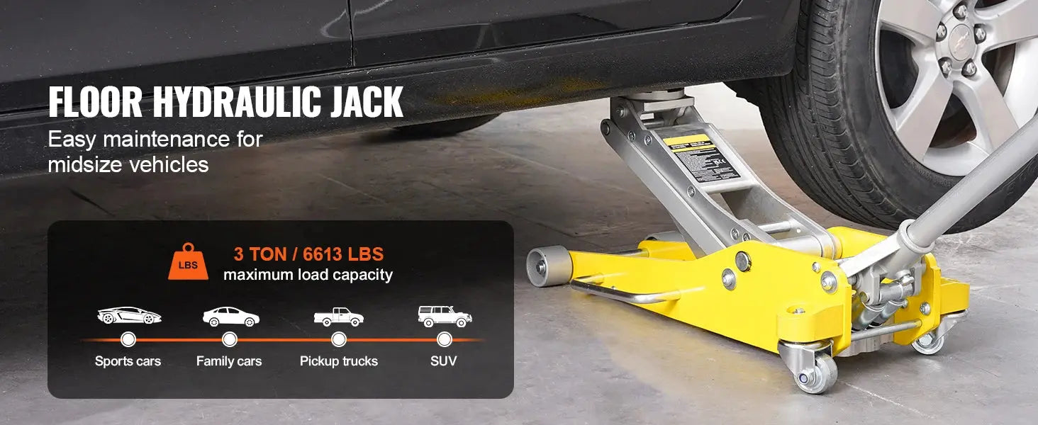 SucceBuy 3T/2T Floor Jack Aluminum Hydraulic Racing Jack Hydraulic Car Jack with Dual Piston Quick Lift Pump for Auto Repaire Gm Service Guy