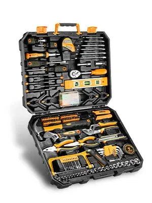 DEKO 228Pcs Socket Wrench Auto Repair Tool Combination Package Mixed Tool Set Hand Tool Kit with Plastic Toolbox Storage Case Gm Service Guy
