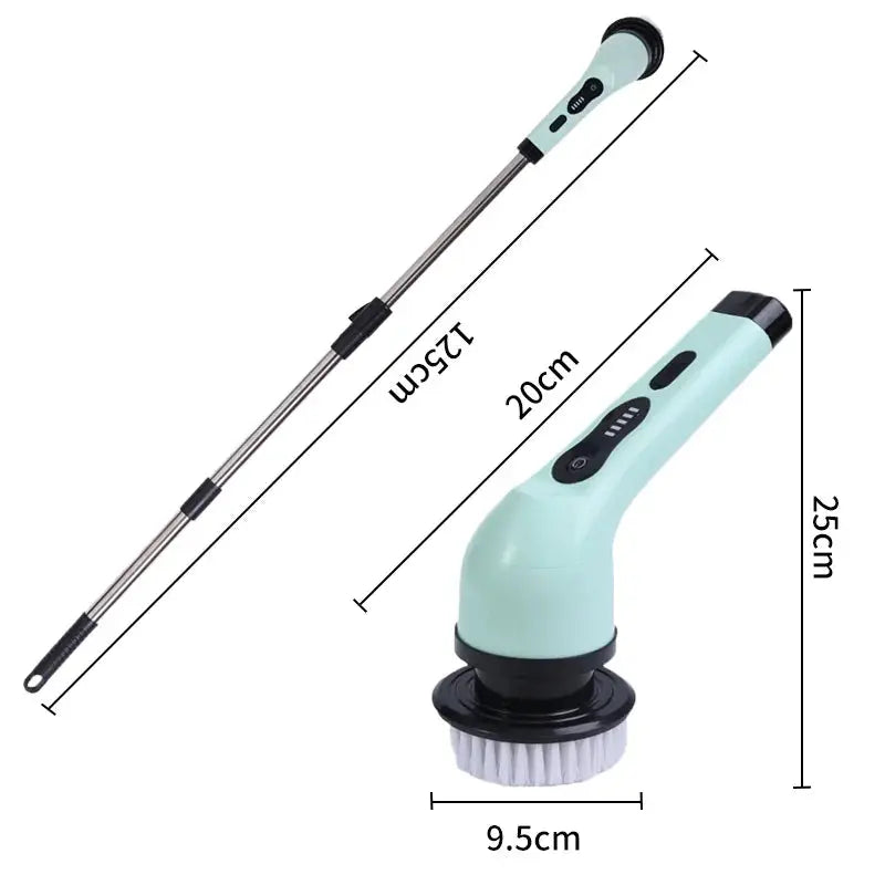 9-in-1 Multifunctional Wireless Electric Cleaning Brush Household Kitchen Bathroom Brush USB Handheld Rotating Cleaning tools Gm Service Guy