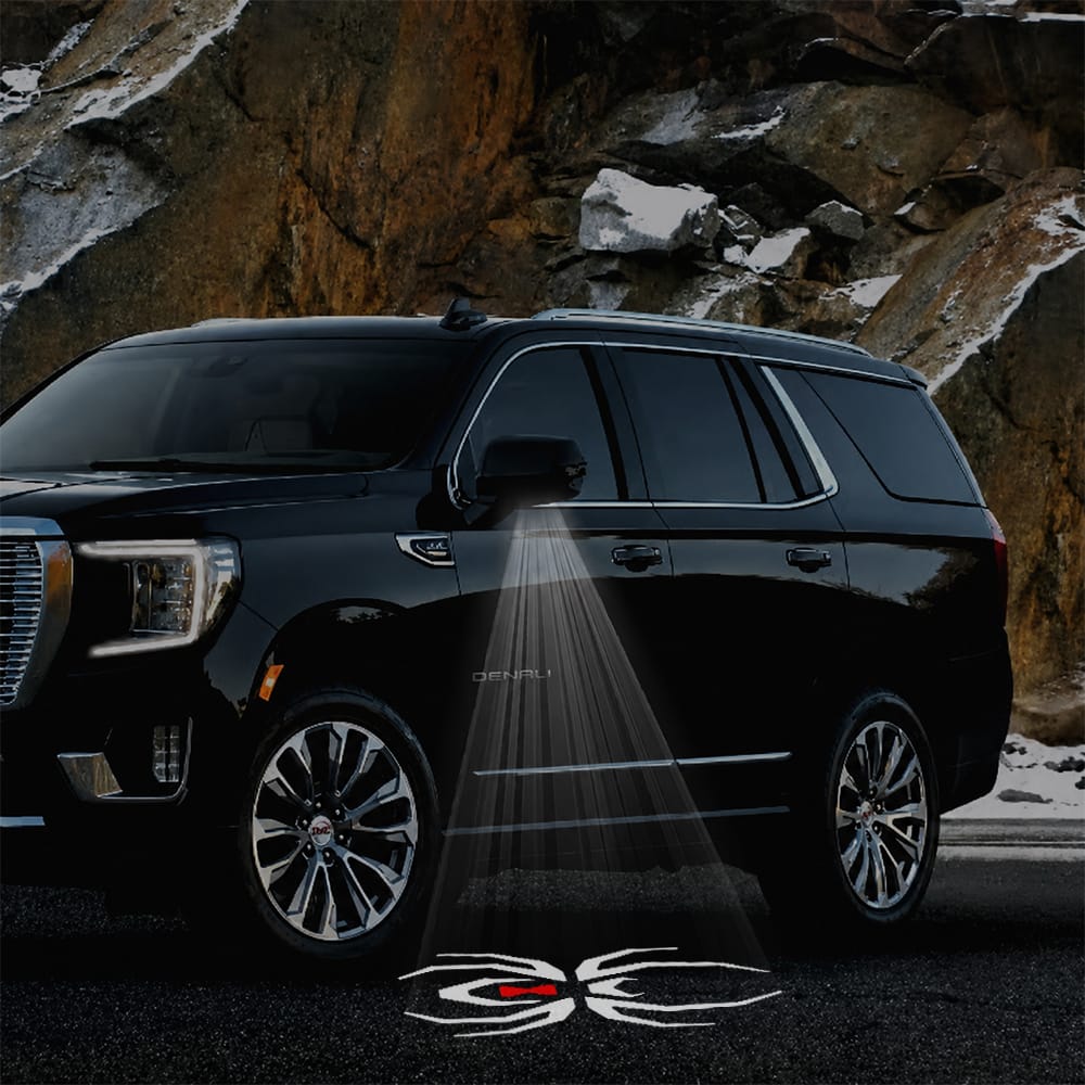 GMC Yukon Premium Side Wing Mirror Puddle Lights Various Designs 2015-2026 Custom Puddle Lights