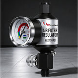 Pro Air Tools AI303-R1 2-in-1 air filter regulator with gauge, aluminum water and oil separator for air compressors.