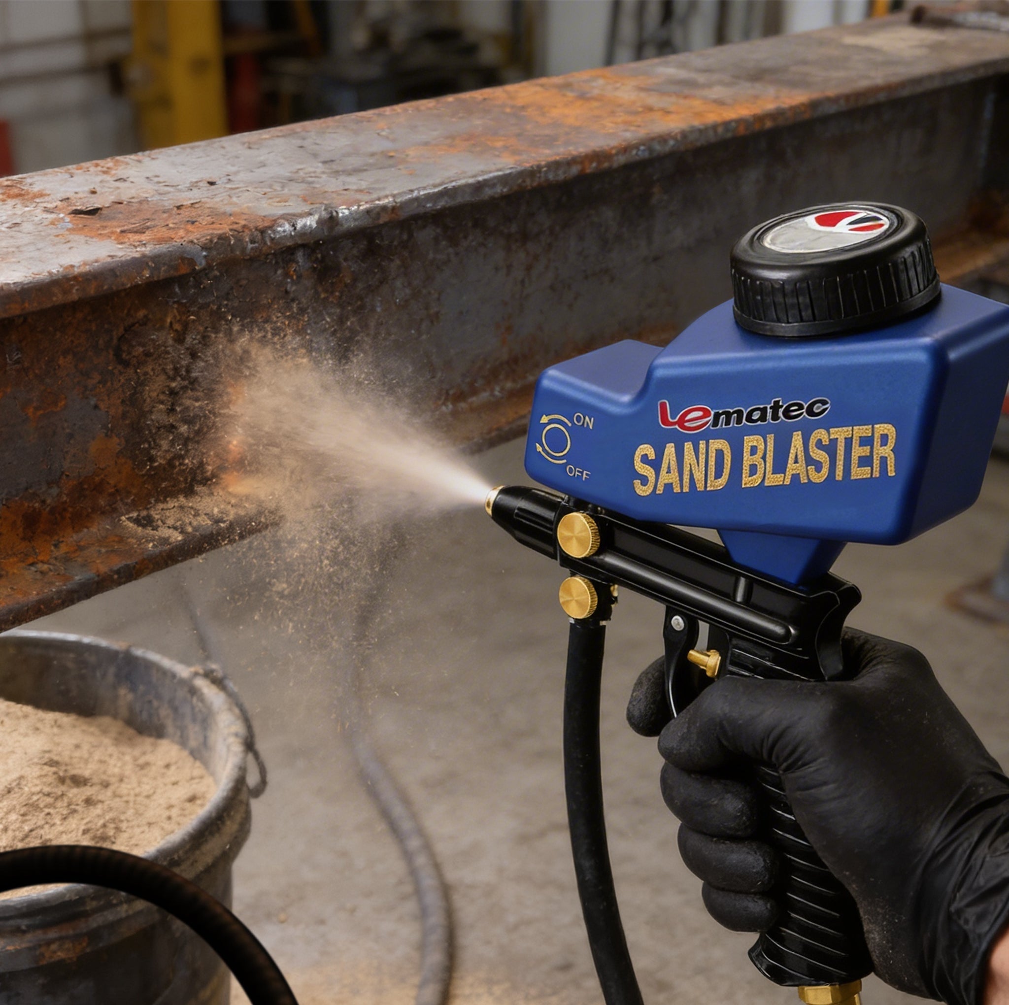 Professional Dual-Feed Sandblaster Gun Kit - 150 PSI with Ceramic Tip & 18oz Hopper (AS118-2) Pro Air Tools