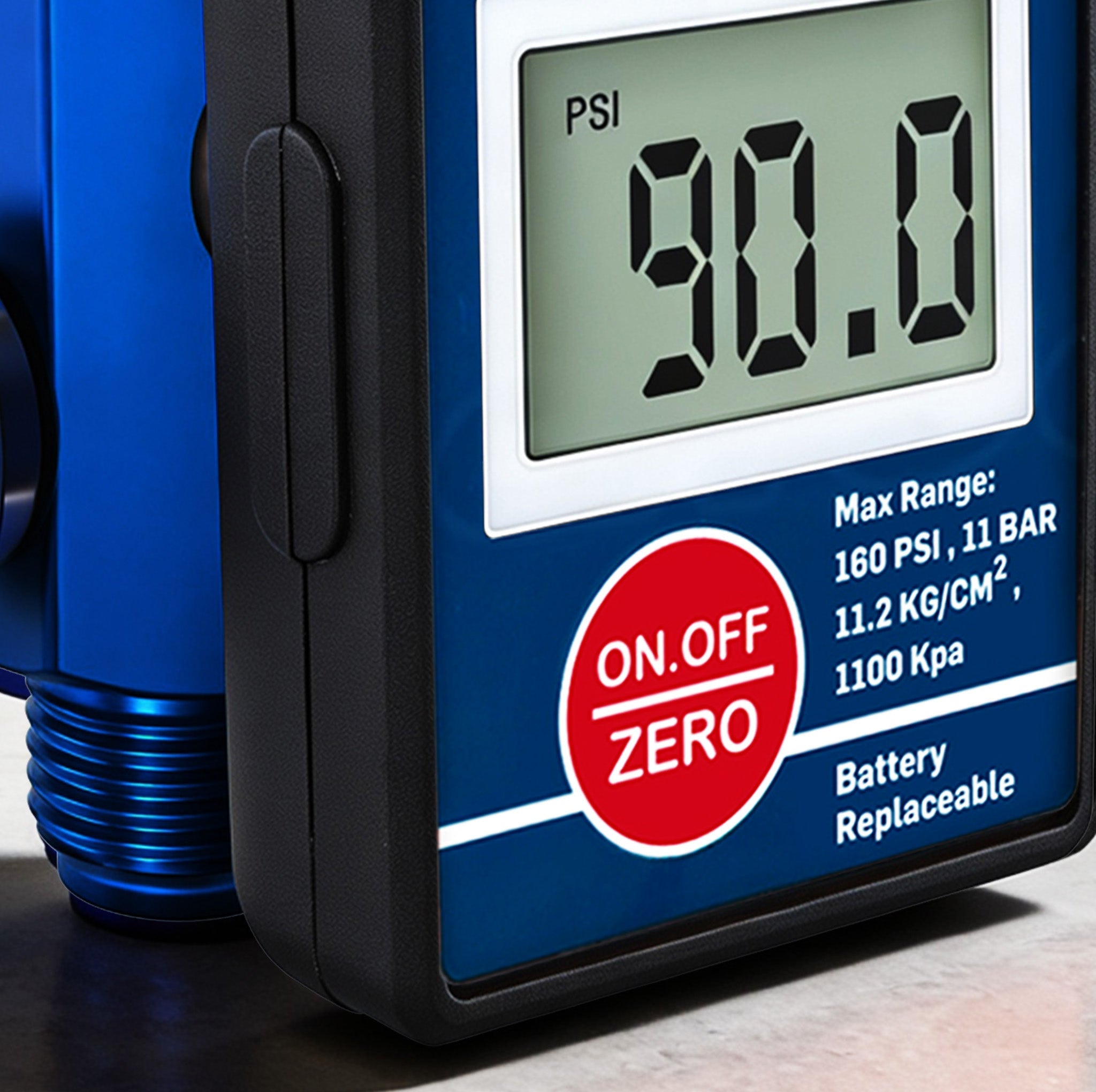 Pro Air Tools Digital Air Pressure Regulator with LCD display, brass valve, and gauge showing 160 PSI range.