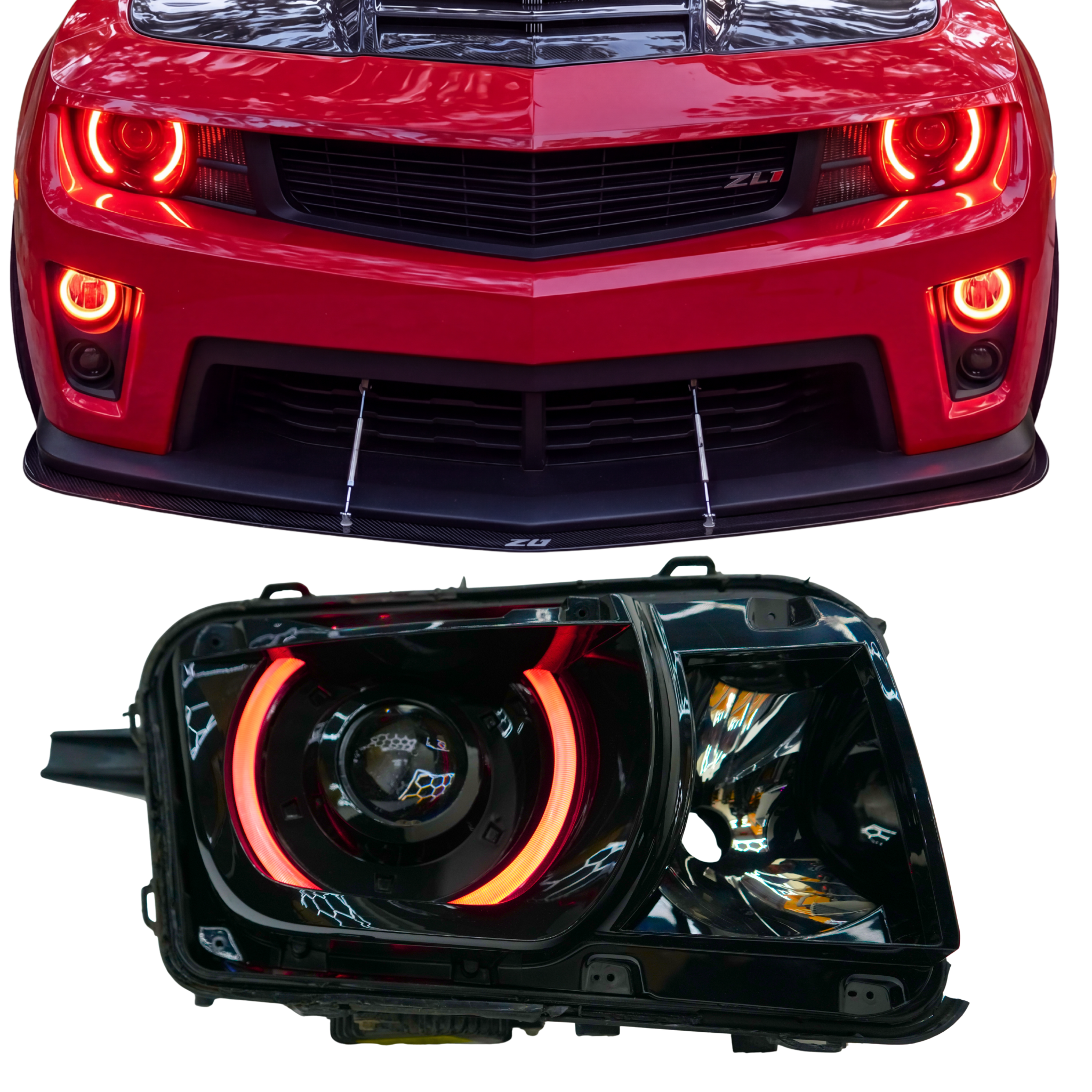 Chevrolet Camaro RS/SS RGBW DRL Boards from RGB Halo Kits, showing LED daytime running lights for 2010-2013 Camaro models.