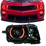 Chevrolet Camaro RS/SS RGBW DRL Boards from RGB Halo Kits, showing LED daytime running lights for 2010-2013 Camaro models.