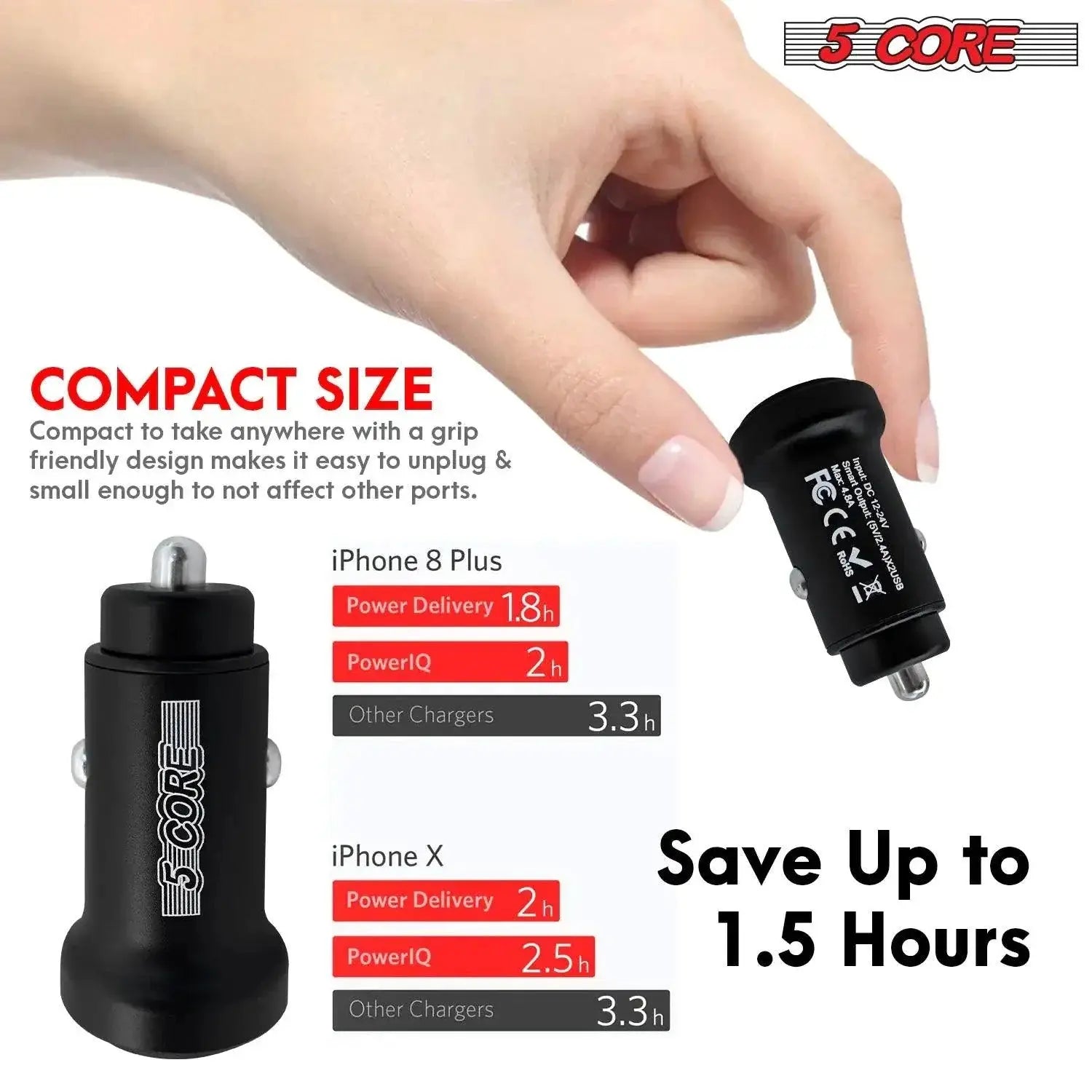 5Core SpeedCharge Car USB-C Adapter MANDOTOS