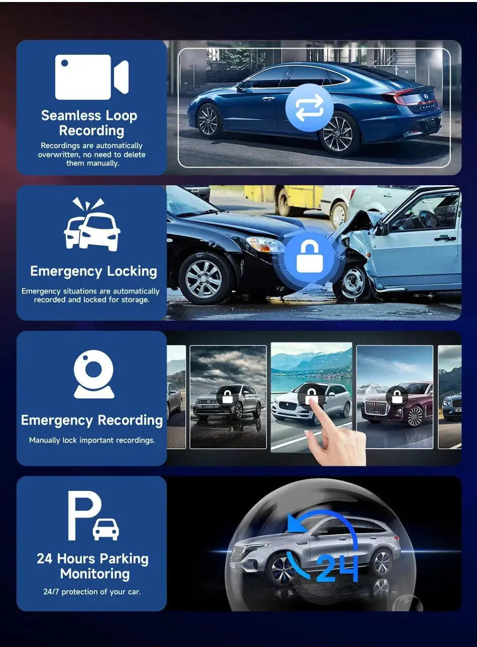 Dash Cam 10.11.26" with 4K Resolution and GPS MANDOTOS