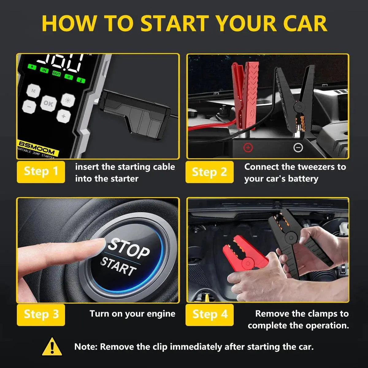 MANDOTOS Car Jump Starter Pro With Air Compressor 6000A 21800mAh LCD Display Portable Booster Charger MANDOTOS