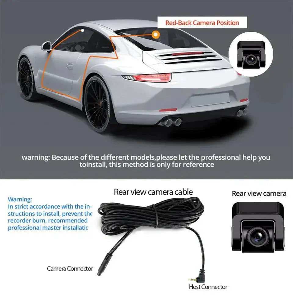 Acceo 4K Ultra HD Dash Cam Dual Lens With WiFi GPS Night Vision Parking Mode Built In MANDOTOS